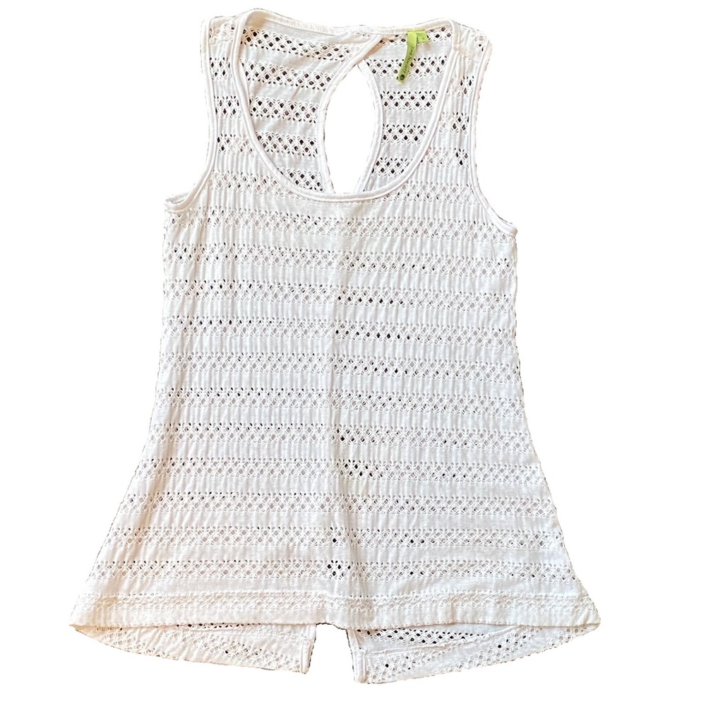 Free Society White Eyelet Top Sz S